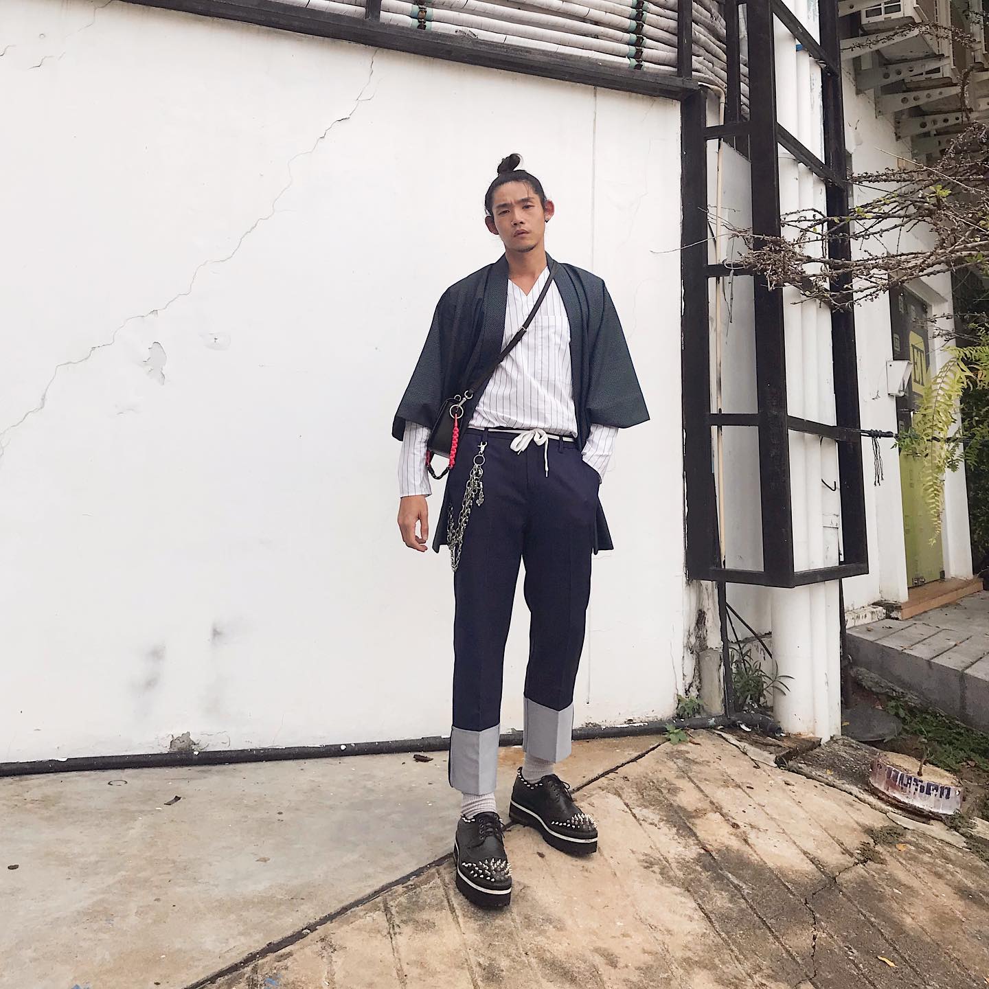 Customer wearing Sumo Vintage